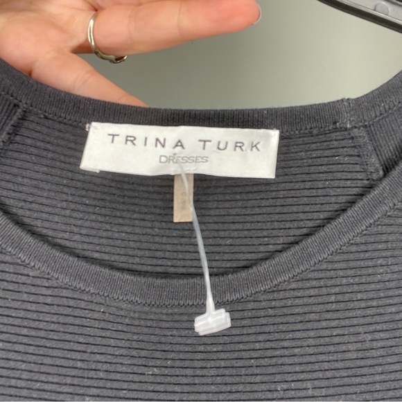 Trina Turk Black Ripped Fit and Flare Dress - Picture 7 of 15